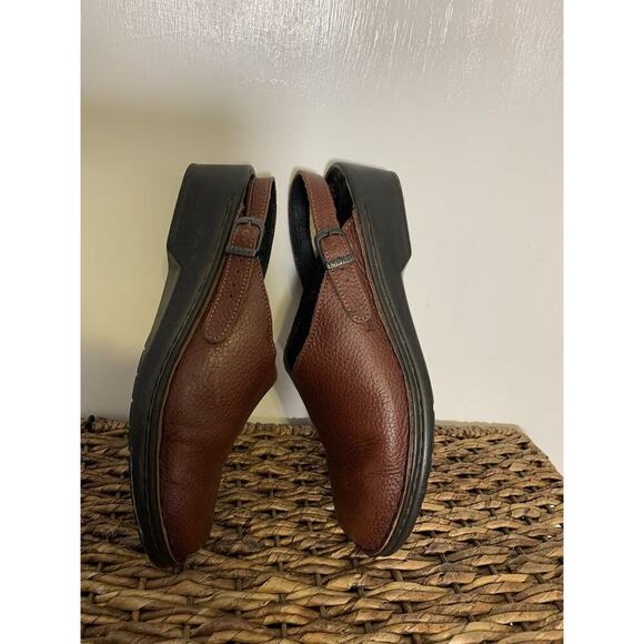 Josef Seibel Women Air Massage Clog Brown Leather Medium comfort 10 - Picture 1 of 8
